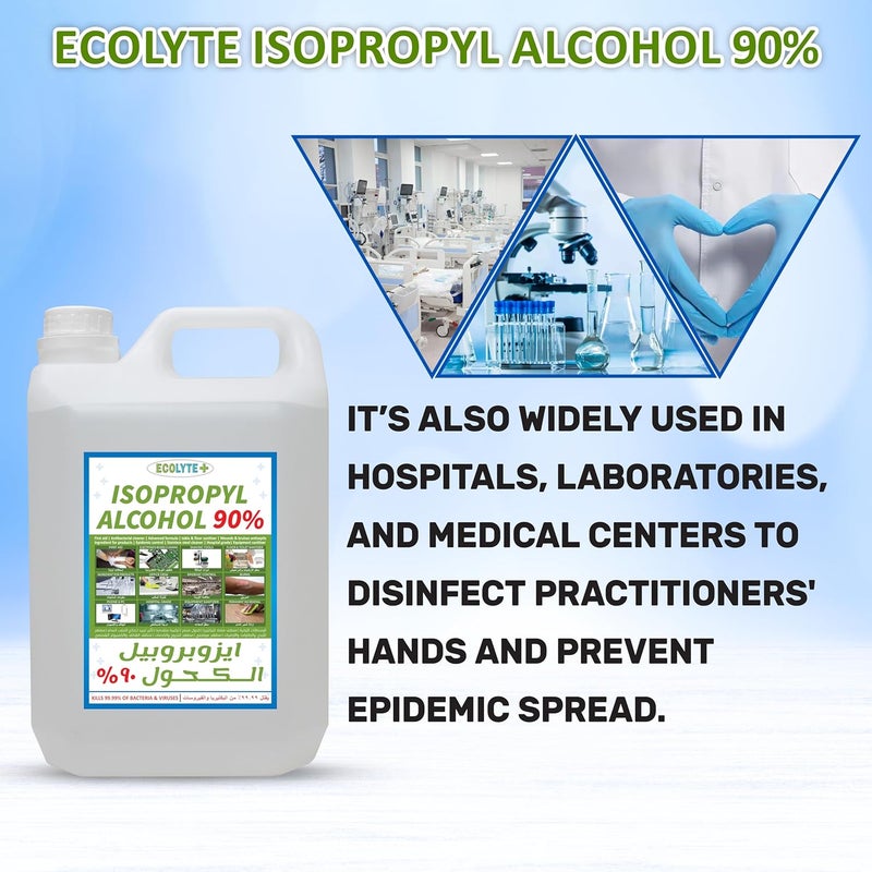 ECOLYTE+ كحول إيزوبروبيل 90% مطهر - 5 لتر - Image 5